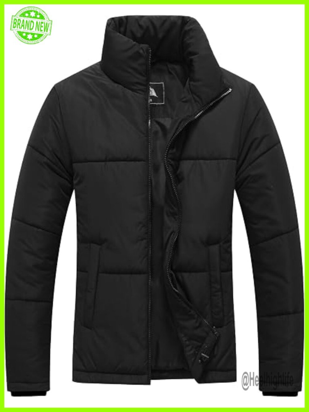 Women's Waterproof Puffer Jacket Full-Zip Lightweight Winter Coat